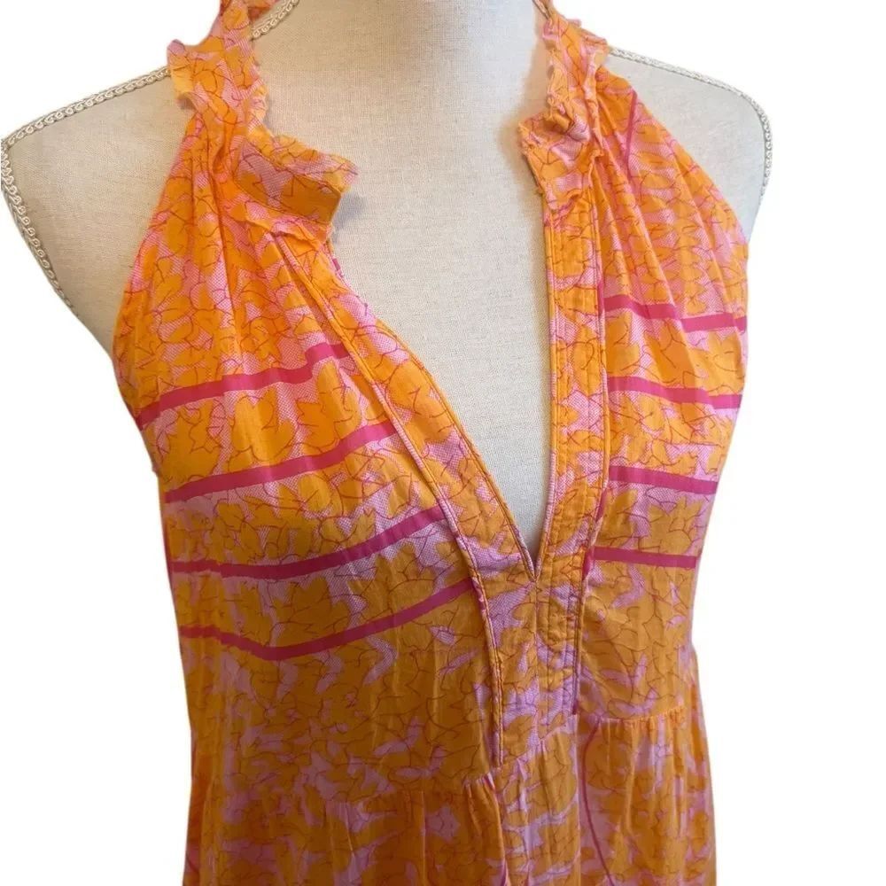 Lola Australia SAPPHIRE MAXI Dress in Orange pink S - Picture 3 of 7